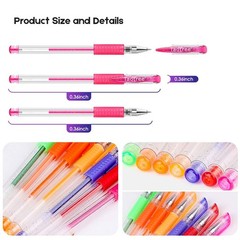 Glitter Gel Pens, 32 Colors Neon Glitter Pens Fine Tip Art Markers Set 40% Mo…