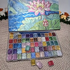 60 Colors Watercolor Painting Set For Children Adults Art Paint Complete Kit APR