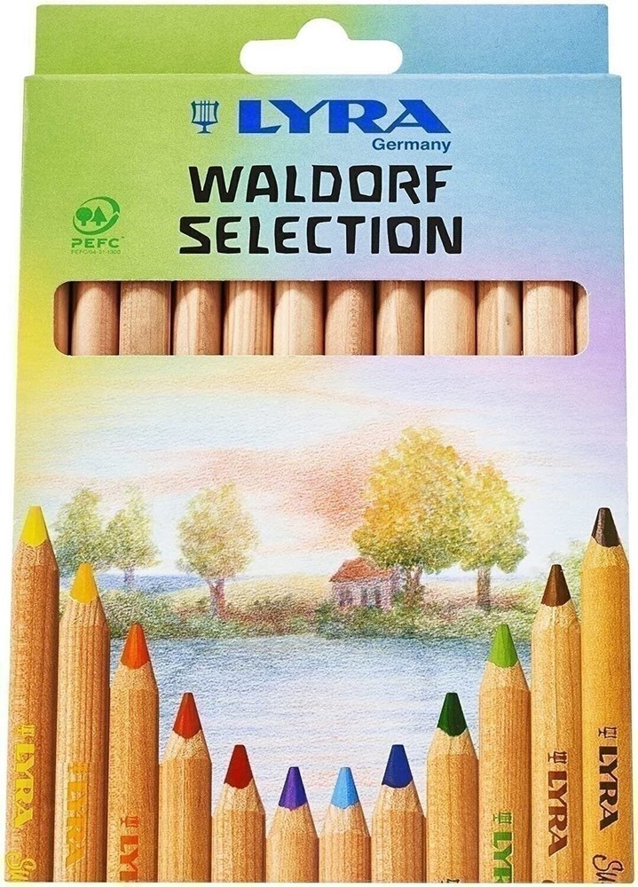 LYRA Waldorf Selection Giant Triangular Colored Pencil, Unlacquered, 6.25…