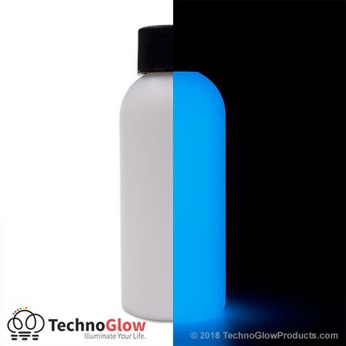Glow in the Dark Paint, Bright Natural Blue – UV Reactive Luminescent Paint