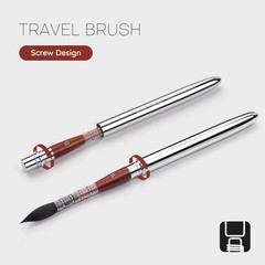Squirrel Hair Travel Watercolor Brushes, 3pcs Natural Soft Squirrel Mop Round F