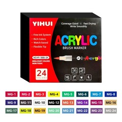 12/24/36/48/60 Colors Acrylic Paint Pens Markers Brush Tip Paint Markers