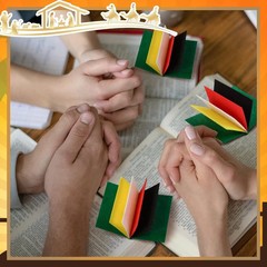 Skyygemm 24 Pcs Felt Wordless Book Plan of Salvation Interactive Book Gospel