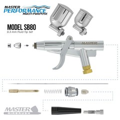 0.3 DUAL-ACTION Gravity Side Feed Spray Gun Pistol TRIGGER AIRBRUSH SET KIT