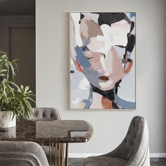 GeekMacro Abstract Face Textured Painting Hand Painted Colorful Wall Art for …