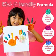 Set pintura acrilica 24 colores 12ml con 3 pinceles no toxica para manualidades
