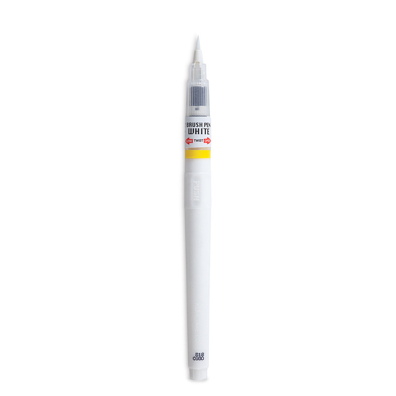 ZIG KURETAKE Cartoonist White Brush Pen Marker Graffiti Art Ink