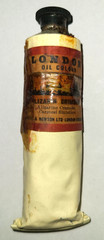 Vtg Winsor & Newton London Oil Colour artist paint tube, Alizarin Crimson Red