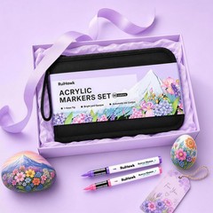 90 Colors Acrylic Paint Markers Set – Brush Tip, Non-Toxic, High Coverage for Gl