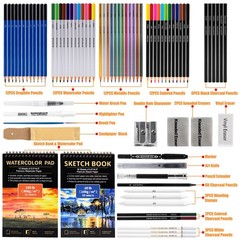 Art Supplies Drawing Pencils Set – 76 Pack Pro Sketching Kit with Sketchbook …