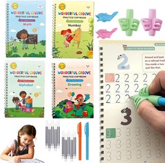 Magic Grooved Handwriting Practice Book for Kids 3-5 Years | Tiny Thinkers Reusa
