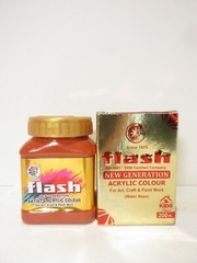 Flash New Generation Acrylic Color For Art, Burnt Sienna 200ml *READ MORE
