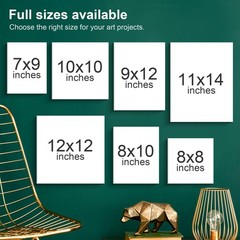 PHOENIX Painting Canvas Panels 8×10 Inch, 24 Bulk 8″ x 10″, White – Pack