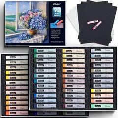 Ohuhu 72 Long Chalk Pastel Set: 72 1 Count (Pack of 72), Assorted Colors