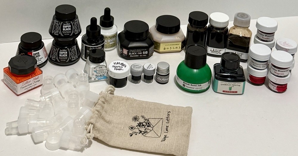 Calligraphy Ink Lot Drawing Ink Speedball Yasutomo Ecoline Zig misc.