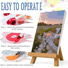 JYXSJYYD Paint by Numbers Kit for Adults Beginner,Sea of Flowers Paint PB358-1