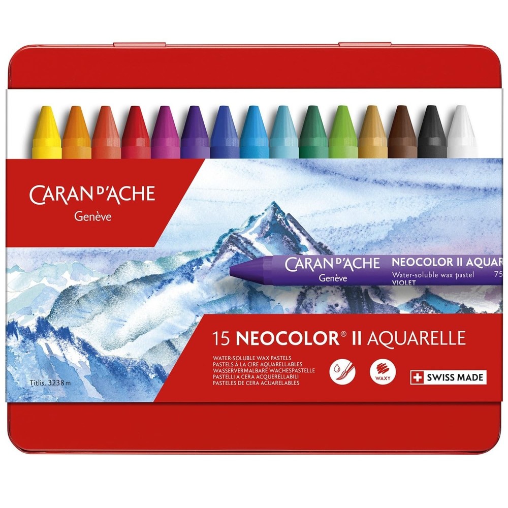 Caran dAche Classic Neocolor II Aquarelle, 15 Colors