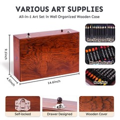 Kit De Arte Para Dibujo Y Pintura Utiles De Arte Ninos Niños Y Adolescentes Set.