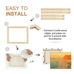 2 Pack DIY Canvas Stretcher Bars 16×20 Inch Canvas Frame, Sturdy Stretcher Fr…