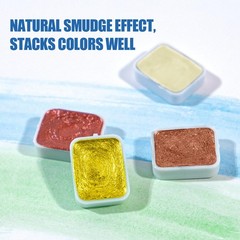 Mini Glitter Watercolor Paint Set, 20 Colors Shimmer Metallic Watercolour Pai…