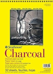 300 Series Charcoal Paper Pad Top Wire Bound 9×12 inches 32 Sheets 64lb/95g