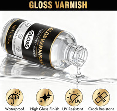 Liquid Silver Leaf Paint Kit, Water-Based Metallic Silver Paint, Quick Dry with
