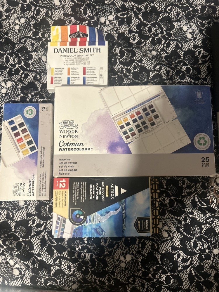 Windsor &newton, Area, And Daniel Smith 4 Pack Art/paint Set Watercolors