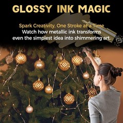 3Pcs Chrome Paint Markers, Gold Color Permanent Mirror Liquid Chrome Pens for…