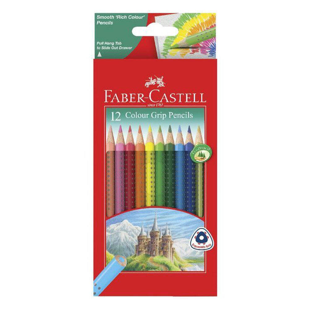 Faber Castell Dot Grip Coloured Pencil Ergonomic Silky Brilliant Pack of 12