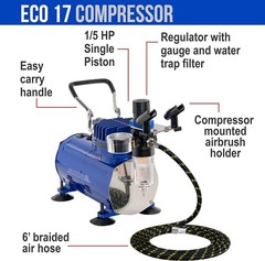 Master Airbrush Multi-Purpose Gravity Feed Kit with Compressor