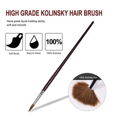 Kolinsky Watercolor Brush Set Pure Kolinsky Sable Hair Pointed round Art Paintbr
