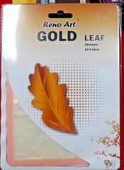 Golden leaf sheet 25 pieces craft restoration 14 x 14cm FREE AND FAST POST