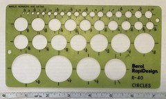 Lot of 7 Berol RapiDesign Templates R-40, R-56, R-57, R-85, R-123, R-301, R-303