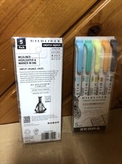 Lot Of 2 Pack Zebra Pen Mildliner Creative Marker 5pc Each Brand New