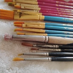 Loew-Cornell Paint Brush Lot 18pc Vintage Germany La Corneille 7350 435 2048