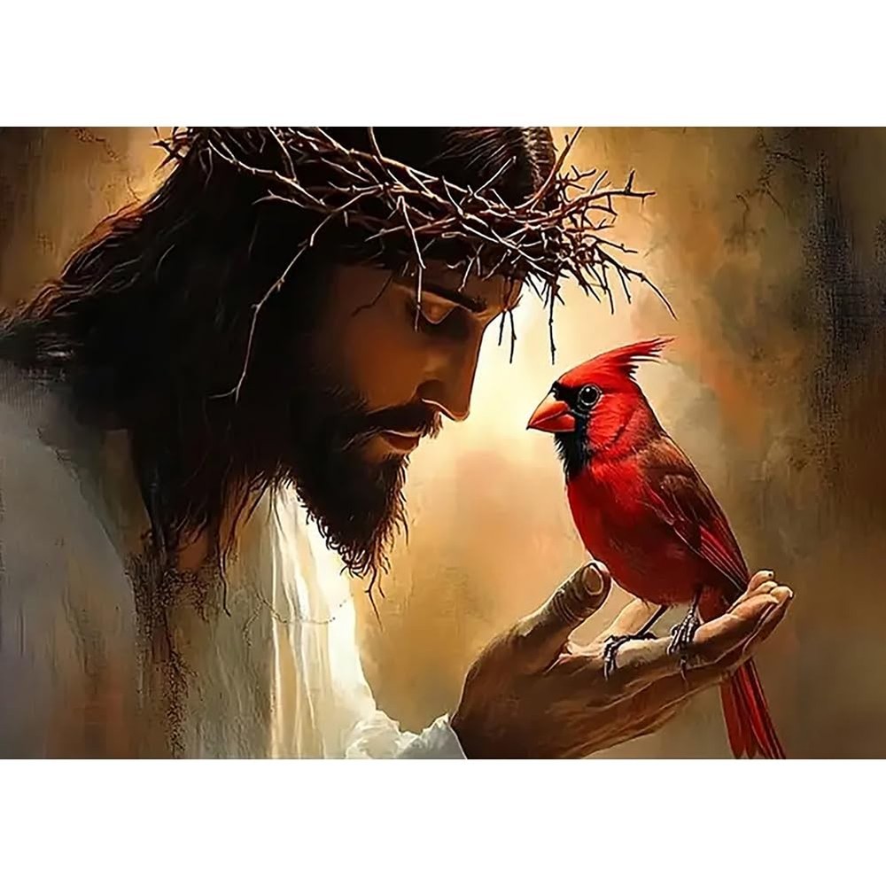 Sanjee Diamond Painting Kits Christ 15.8 inches by 11.8 inches, Multicolor