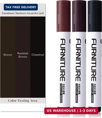 BOPOVA Furniture Markers Touch Up, Scratch Repair Kit, 3 Color Wood Markers for