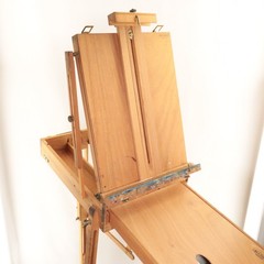 Mabef M22 Art Easel & Tray Italy Oil Painting Wood Folding Art Tool Packable EUC