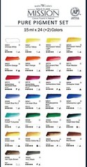 MIJELLO Mission Gold Class Pure Pigment Set (15mlX24+2 Colors) MWC-1524P