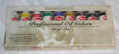 NOS Vintage Utrecht Professional Oil Colors Set of 9 37cc