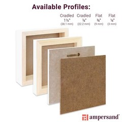 Wood Gesso Artist Painting Panel Primed Smooth 5″ x 7″ 1/8″ Flat Profile