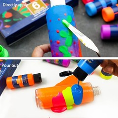 Glow In The Dark Paint 6 Colors 60 Ml / 2 Oz Acrylic Paint For Decoration Art Pa