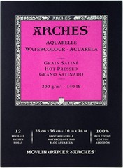 Acid-Free Hot Press Watercolor Paper – 12 Sheets