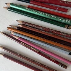 Mixed Brands Artist Pencil Lot 16 Misc Multi Empire Husky 683 Derwent & Box