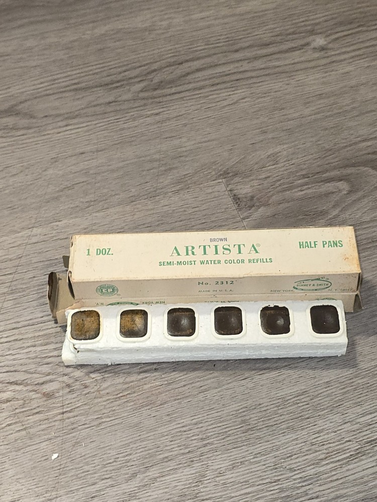 Now Vintage 1950s Binney & Smith Crayola Watercolor Refill Pans 1 Doz
