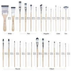 Art Paint Brushes Set for Watercolor, Acrylic, Oil, Rock Painting, Nail Brush,
