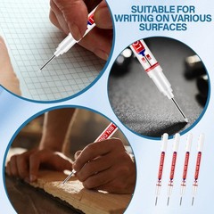 80Pcs Waterproof Deep Hole Marker Pens for Woodworking, Carpentry & Construction