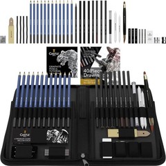 40-Piece Art Supplies Kit with Sketching Tutorial – Perfect for All Skill Levels