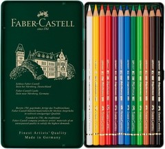 Faber-Castell Polychromos Colour Pencils Art & Graphic Tin Of 12 Drawing New Set