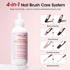 Nail Art Brush Cleaner Set, 130ml Rose Oily Acrylic Brush Cleaner Liquid with…